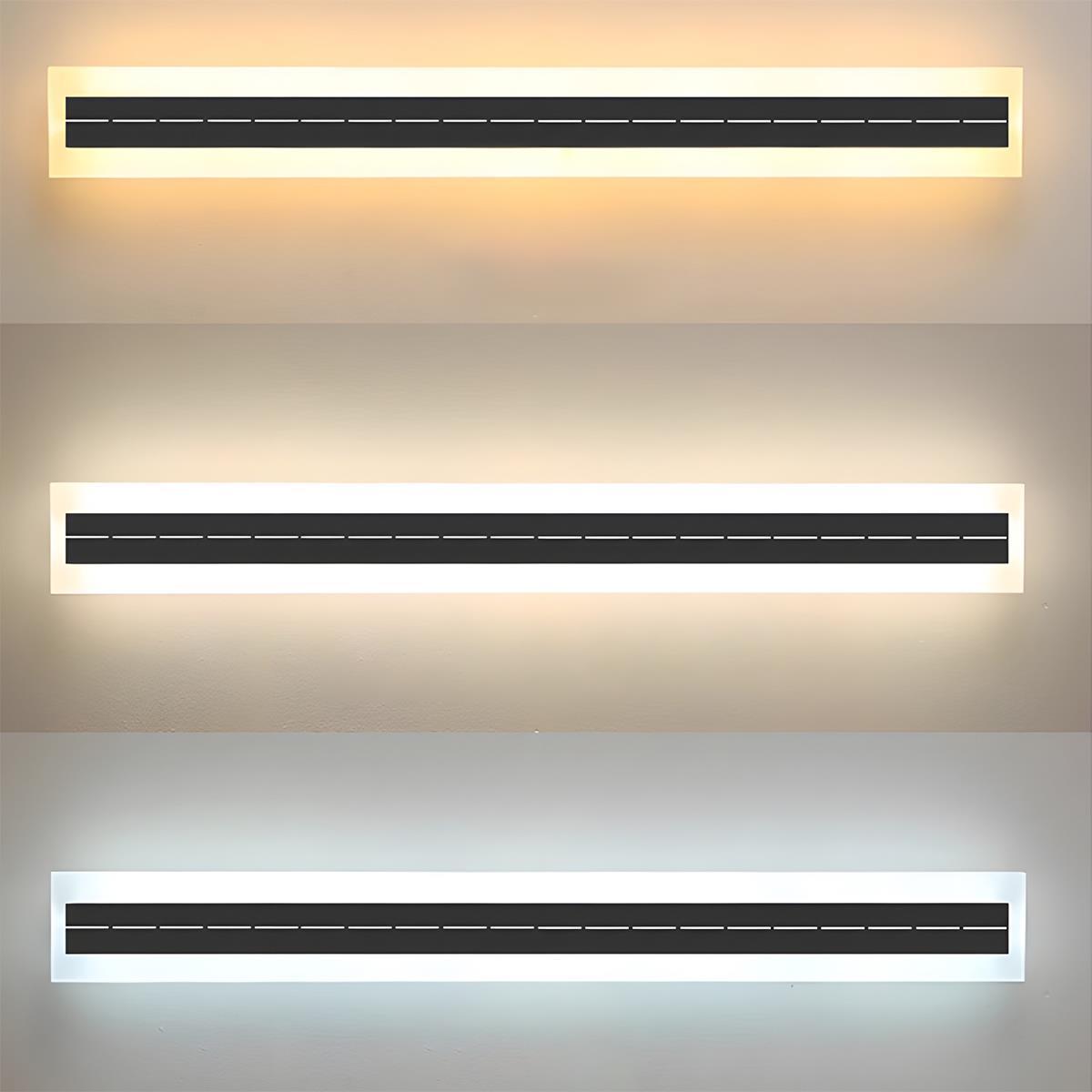 Schlanke Solar - LED - Wandleuchte - Solar - LED - Leuchte - Warmweiß - Voldeva