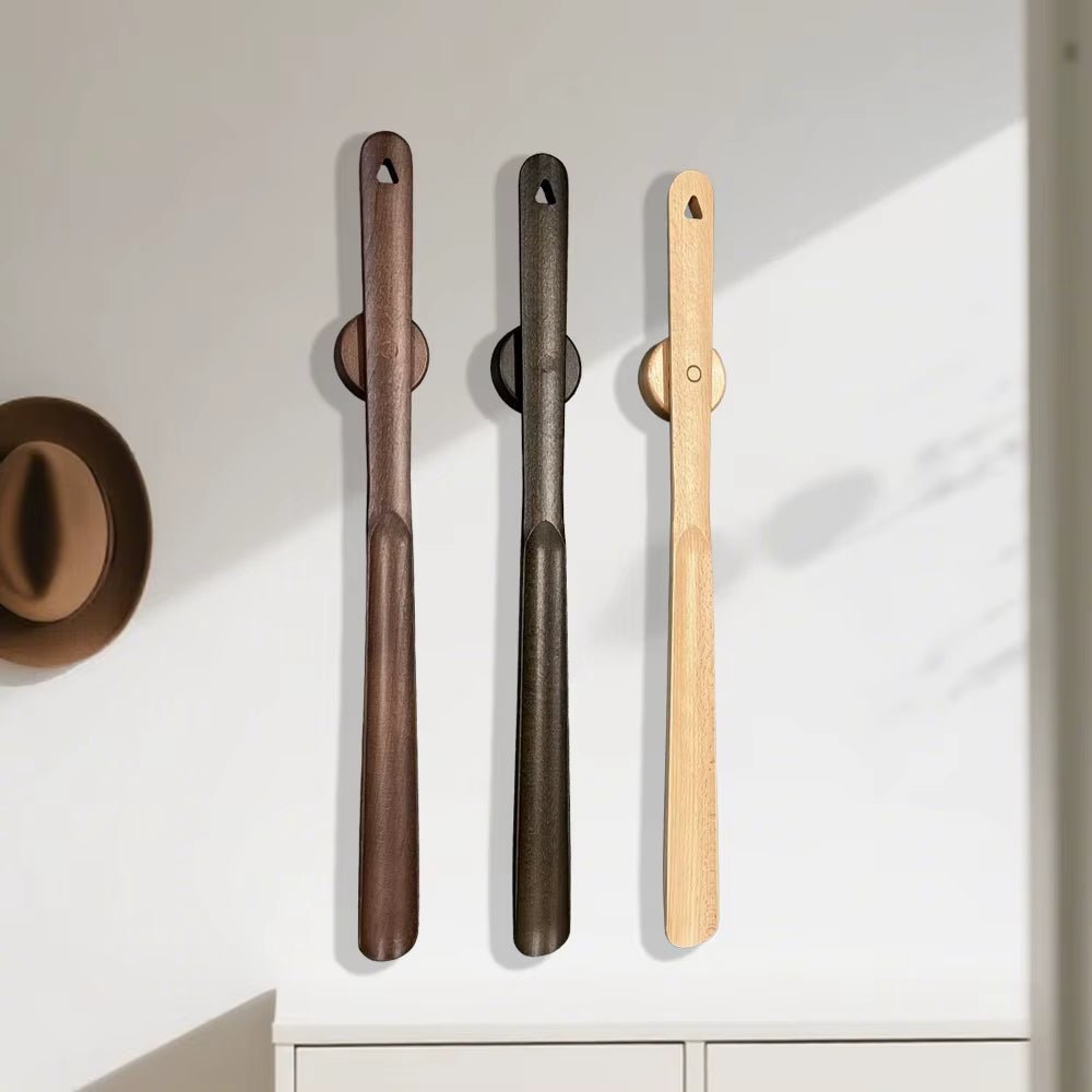 Schuhanzieher Lang Mit Ergonomischem Griff - Schuhlöffel - Braun - Voldeva