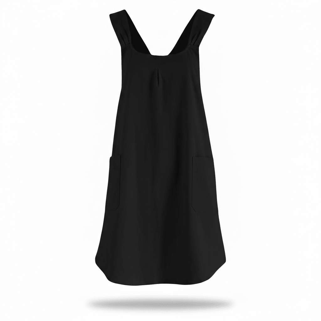 Schürzenkleid mit Kreuzrücken für Küche und Garten - Aprons - Schwarz - Voldeva