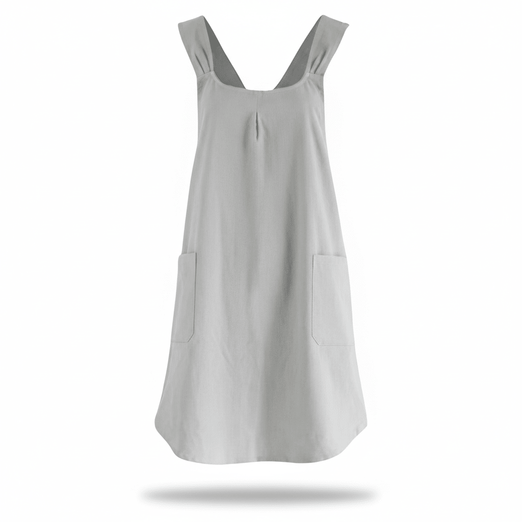 Schürzenkleid mit Kreuzrücken für Küche und Garten - Aprons - Grau - Voldeva