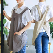 Schürzenkleid mit Kreuzrücken für Küche und Garten - Aprons - Grau - Voldeva