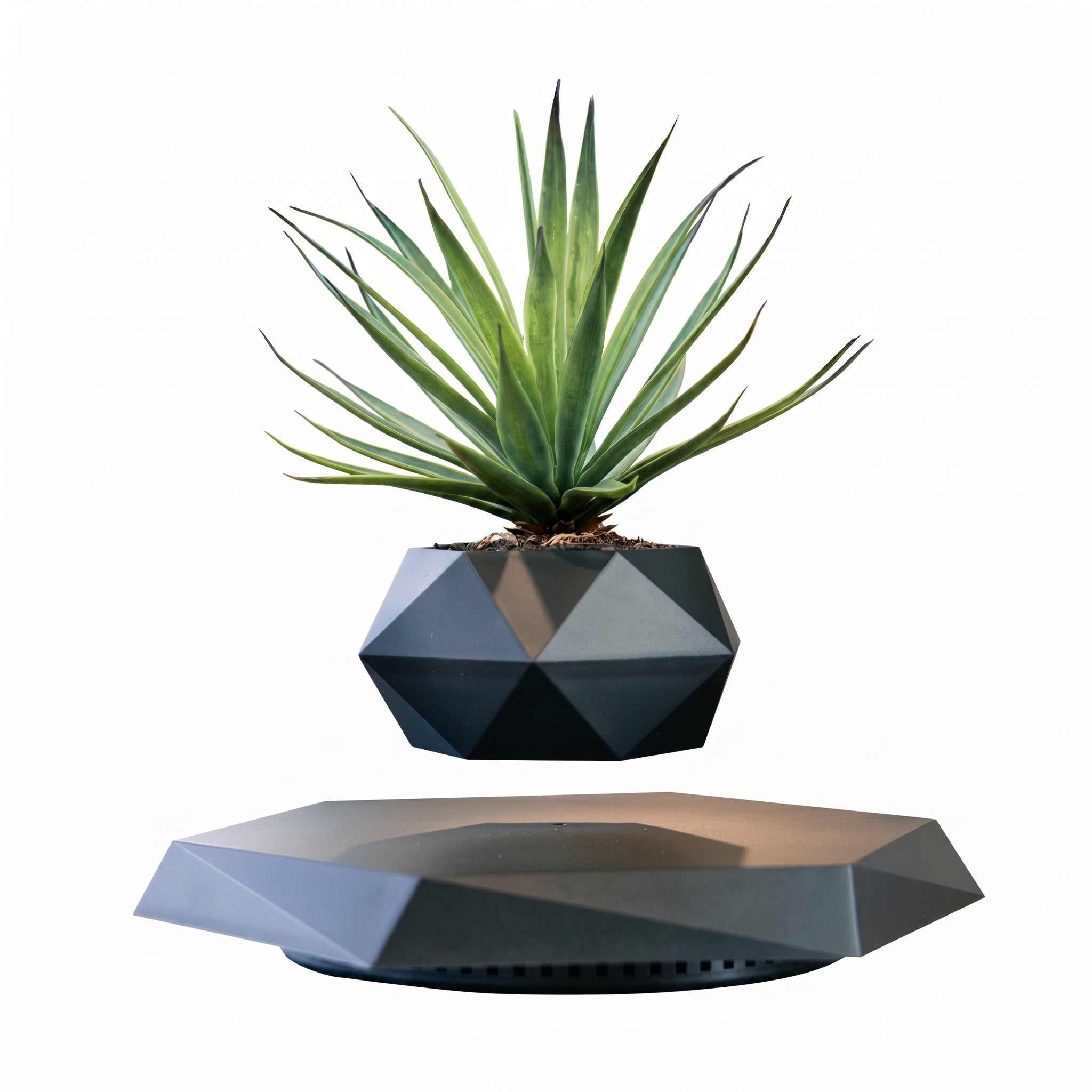 Schwebender Magnetischer Blumentopf mit Dekorativem Sockel - Vasen - Onyx - Voldeva