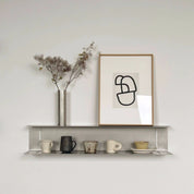Modernes Metall - Wandregal mit seitlichen Wänden - Schweberegal - 60x15x15 cm - Voldeva