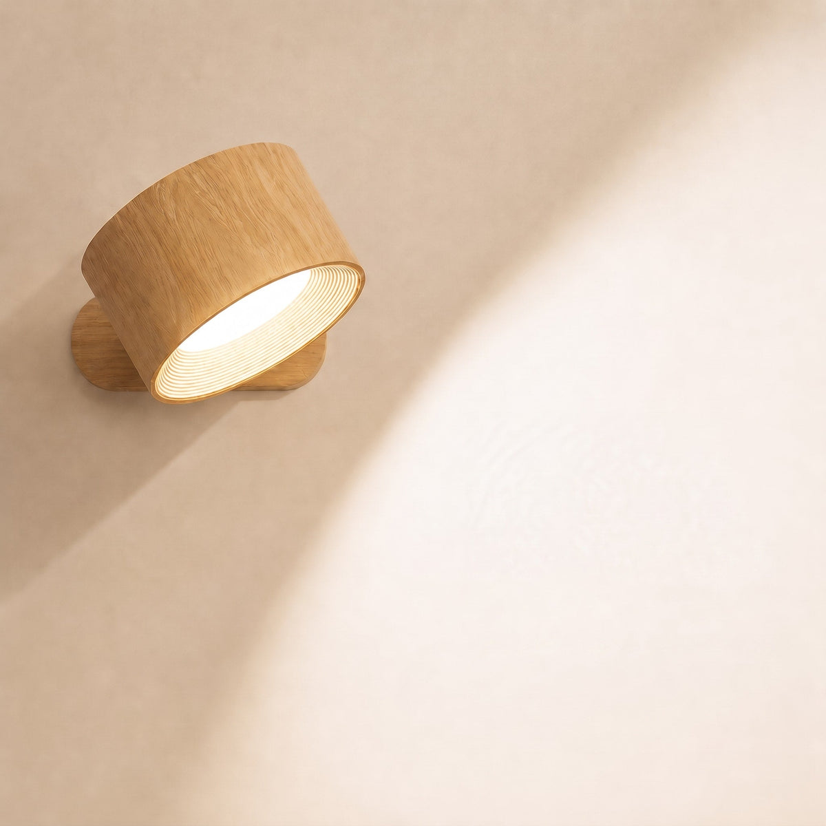 Selbstklebende Wandleuchte mit magnetischer 360-Grad-Drehung - Wall Light Fixtures - Hellbraun - Voldeva