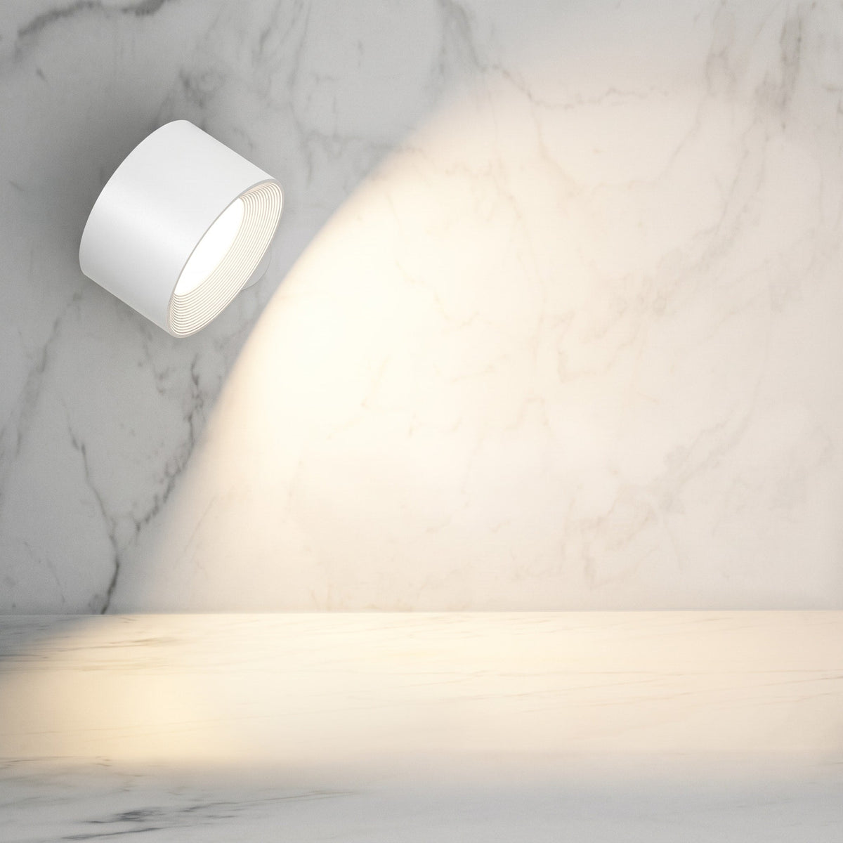 Selbstklebende Wandleuchte mit magnetischer 360-Grad-Drehung - Wall Light Fixtures - Weiß - Voldeva