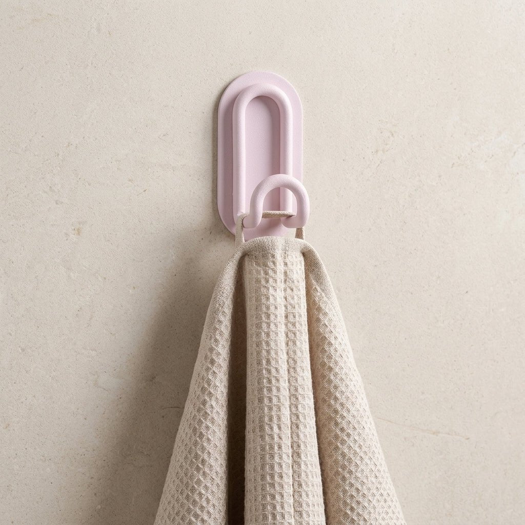 Robuster und minimalistischer selbstklebender Wandhaken - Haken - Rosa - Voldeva