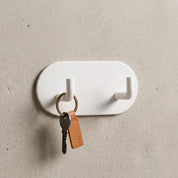 Robuster und minimalistischer selbstklebender Wandhaken - Haken - Weiß - Voldeva