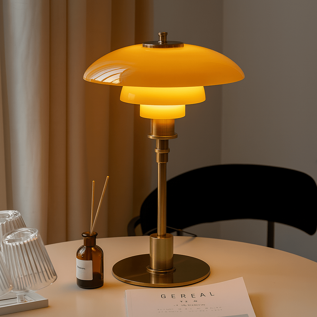 Skandinavische Design LED Tischlampe Modernes Lichtobjekt - Tischlampen - Gold - Voldeva
