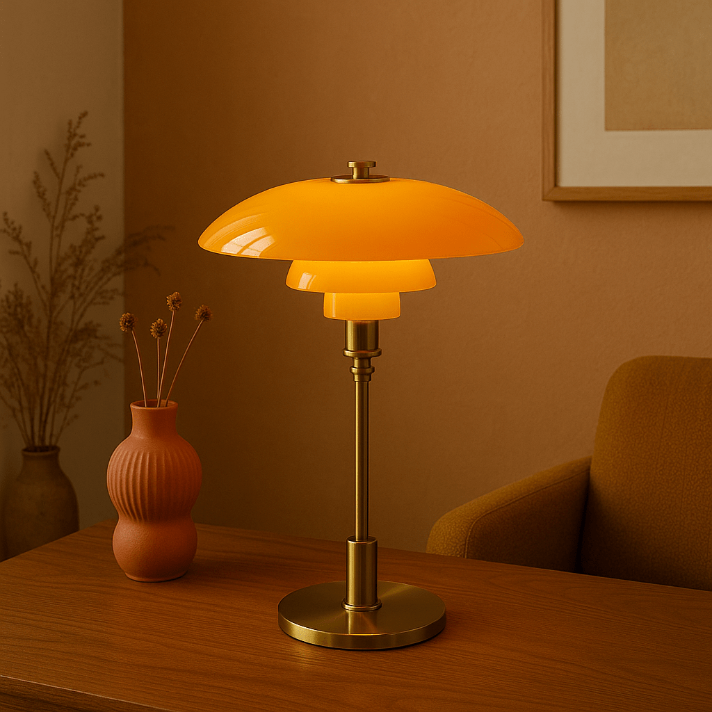 Skandinavische Design LED Tischlampe Modernes Lichtobjekt - Tischlampen - Gold - Voldeva