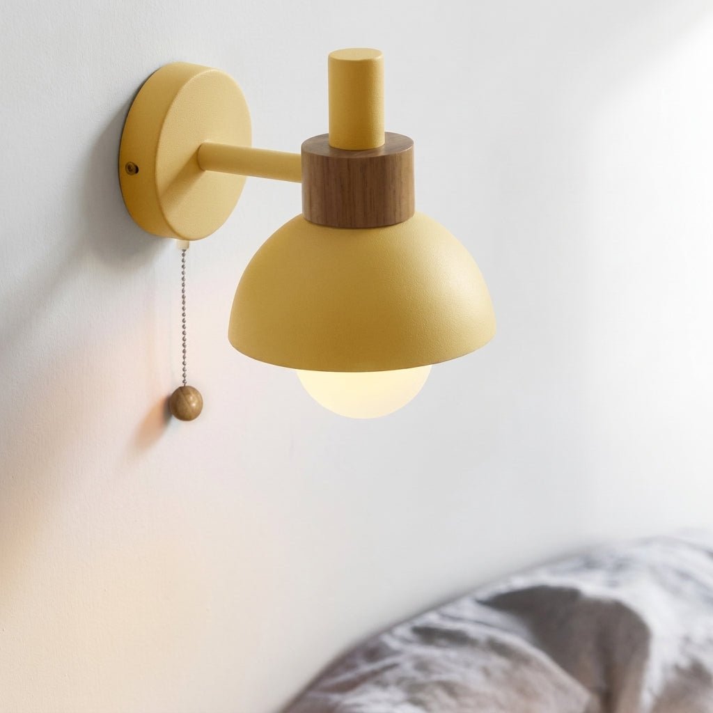 Skandinavischer Wandleuchte im Retro-Design mit Holzoptik - Wall Light Fixtures - Bernstein - Voldeva