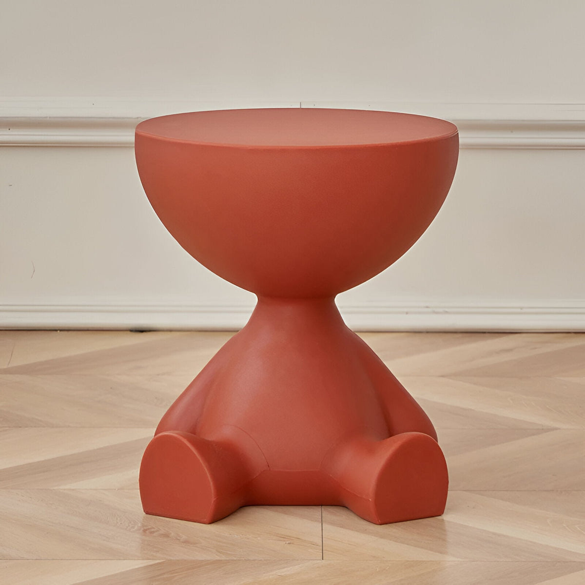 Skulpturaler Beistelltisch mit Tierfigur Design für Wohnzimmer - End Tables - Rot - Voldeva