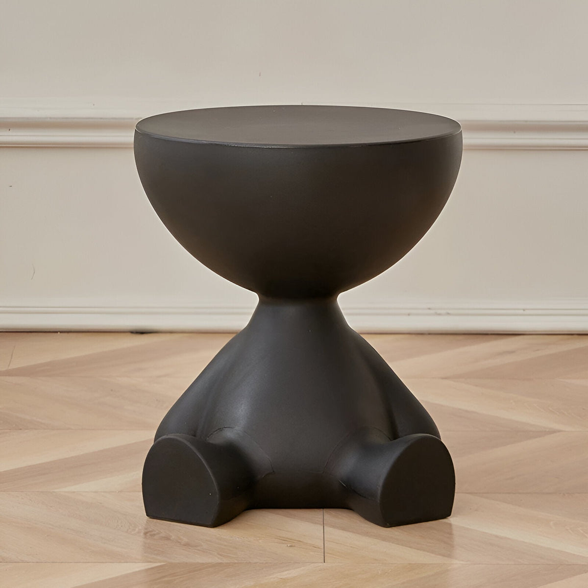 Skulpturaler Beistelltisch mit Tierfigur Design für Wohnzimmer - End Tables - Schwarz - Voldeva