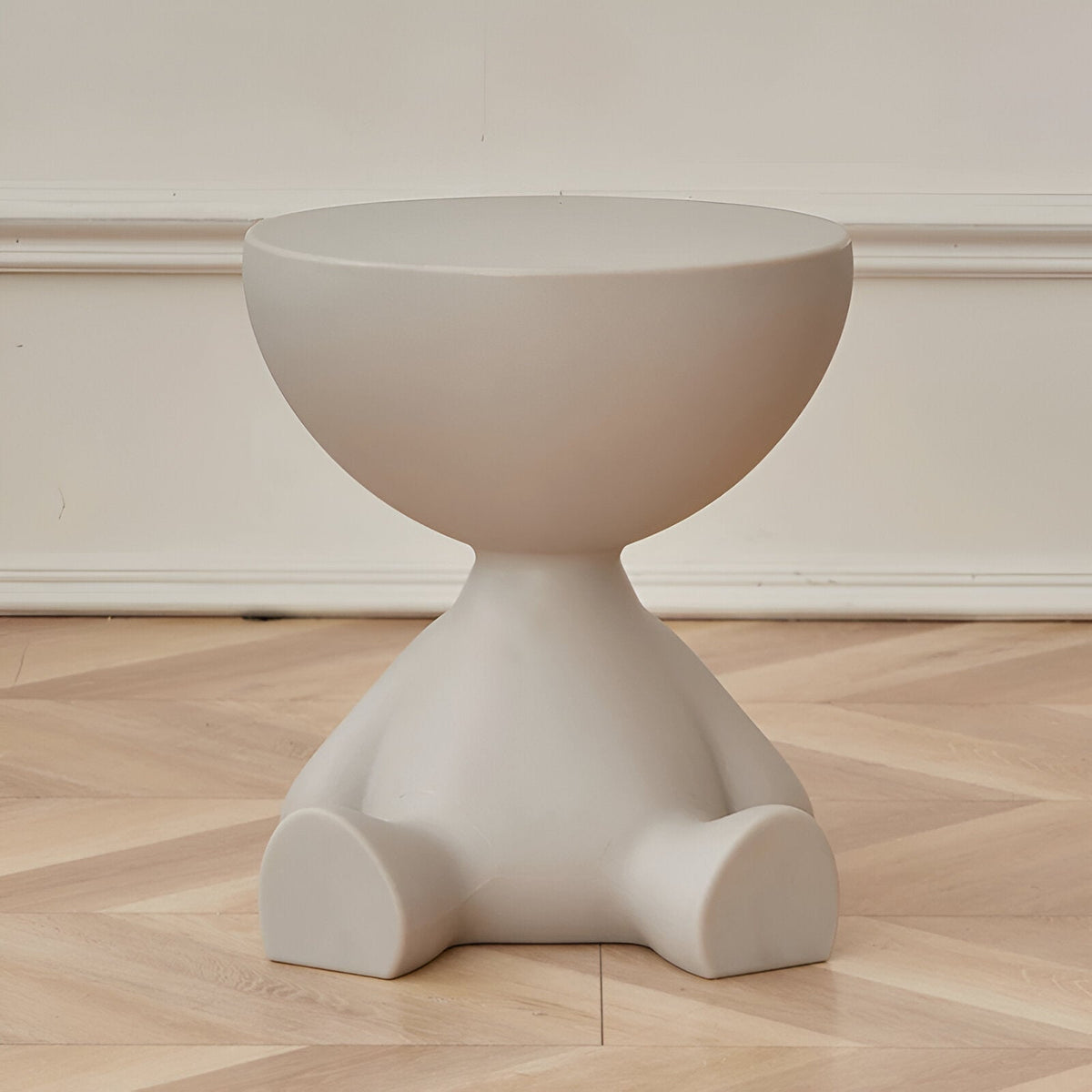 Skulpturaler Beistelltisch mit Tierfigur Design für Wohnzimmer - End Tables - Grau - Voldeva