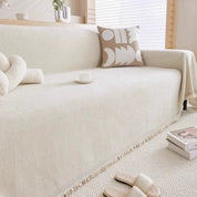 Sofa Überwurf mit Fransen und Wasserabweisender Funktion - Wohnzimmer - Aprikose - Voldeva