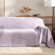 Sofa - Überwurf Mit Modernem Geometrischem Muster - Kissenbezüge - Ashen Taupe - Voldeva