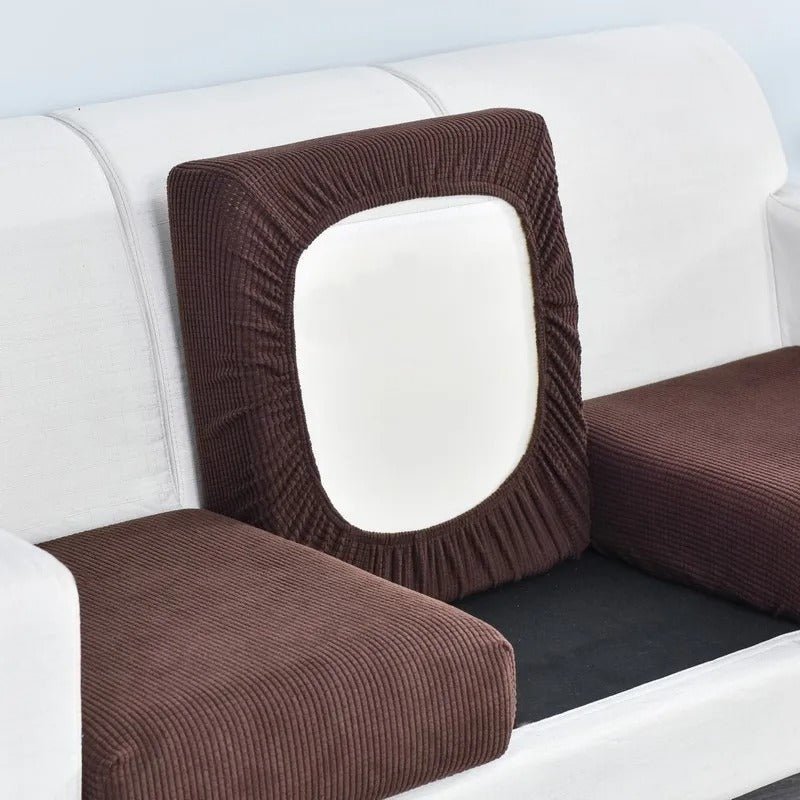 Sofakissenbezug Stretch elastisch - Sofaschutz - Braun - Voldeva