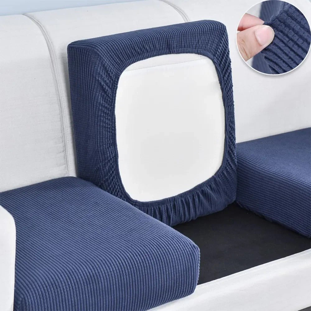 Sofakissenbezug Stretch elastisch - Sofaschutz - Marineblau - Voldeva