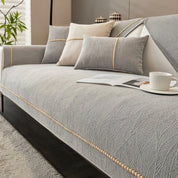 Sofaschutz und Textil - Set für das Wohnzimmer - Sofaschutz - Grau - Voldeva
