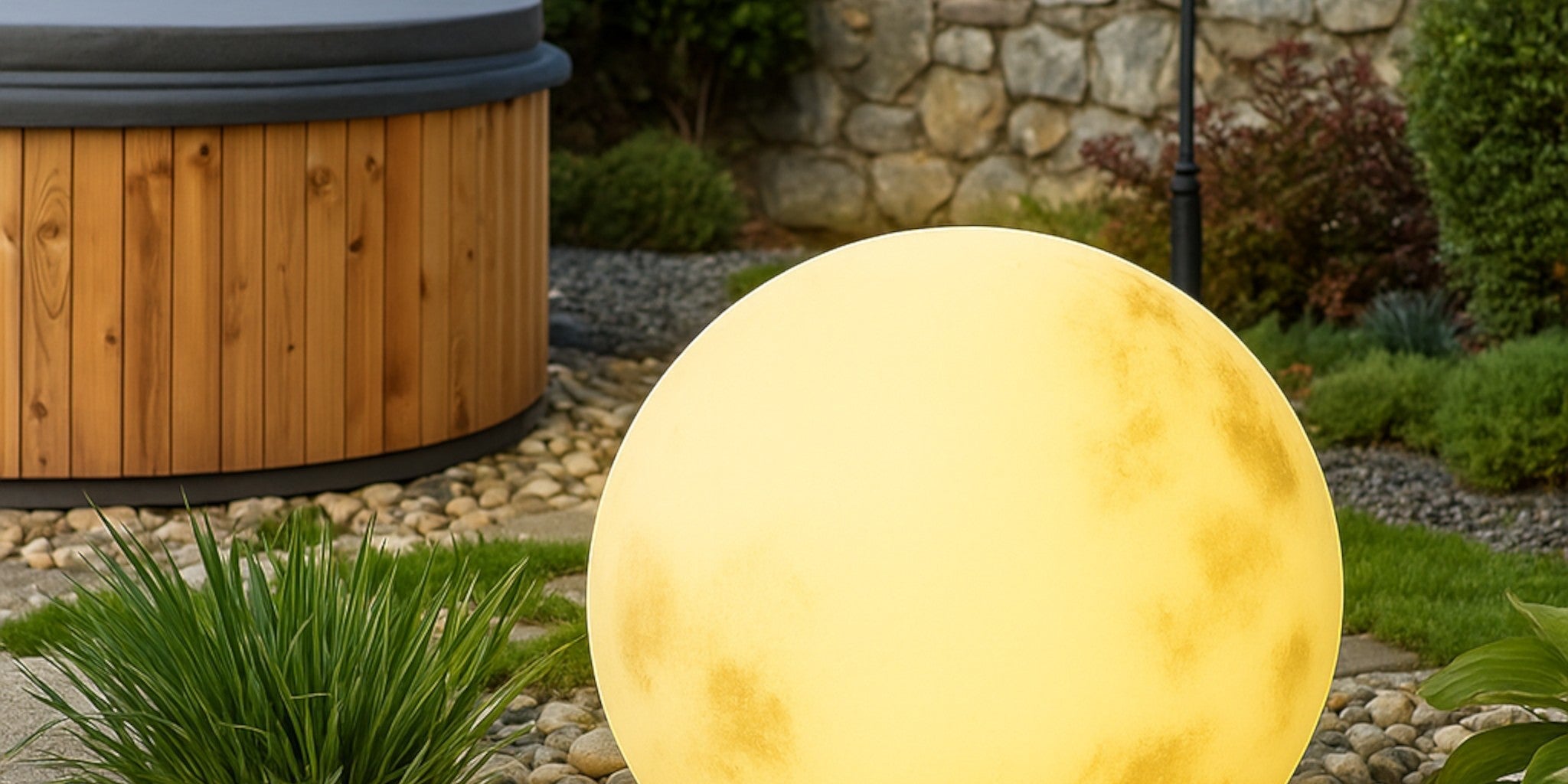 Gartenlampe in Mondform für stimmungsvolle Außenbereiche - Gartenlampe - Kabelgebunden - Voldeva