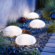Solar - Gartenleuchte im Stein - Design - LED - Dekorationslichter - 14.5 x 10.5 cm - Voldeva