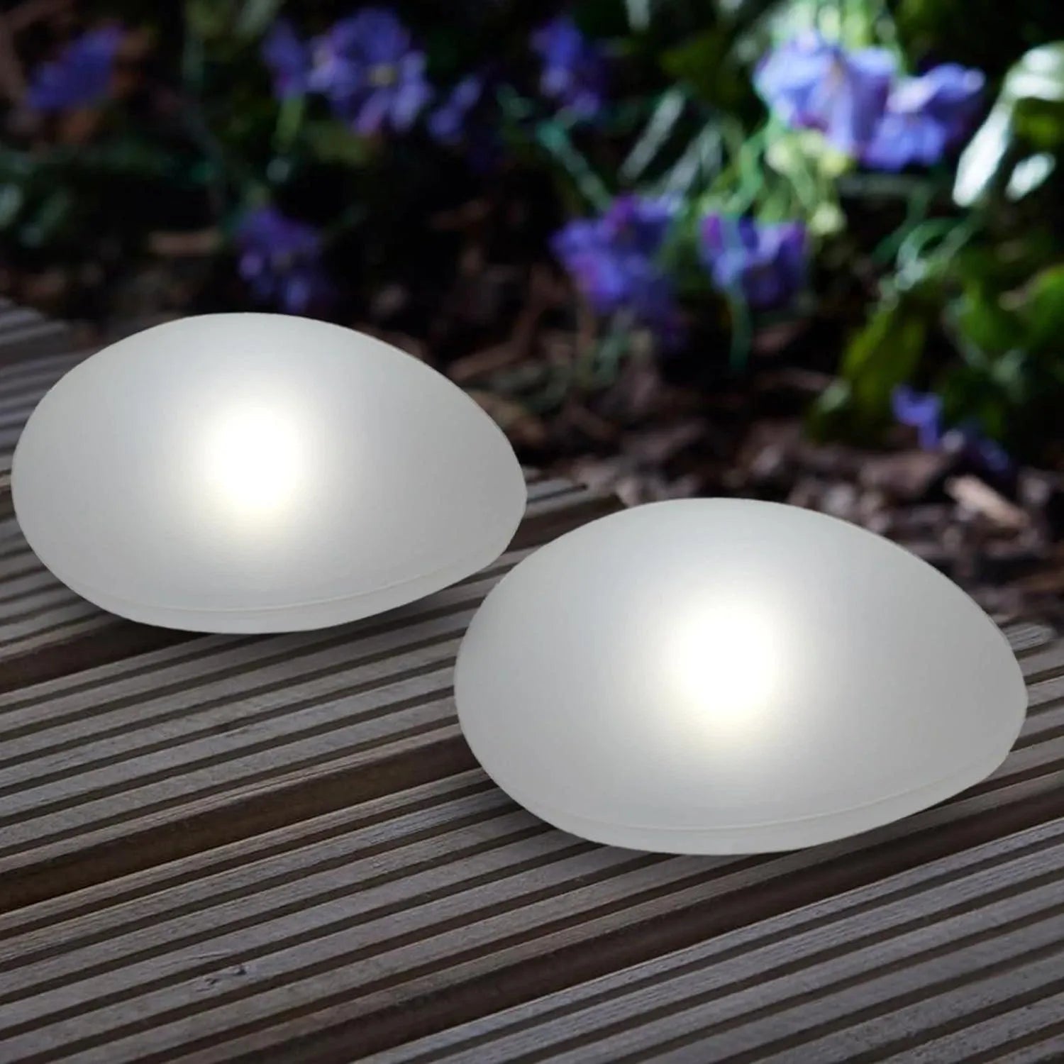 Solar - Gartenleuchte im Stein - Design - LED - Dekorationslichter - 14.5 x 10.5 cm - Voldeva