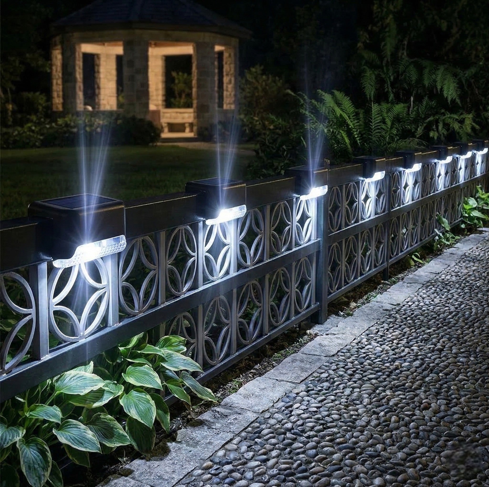 Solar LED Außenleuchten für Treppen und Zäune - Außenleuchten - Kaltweiß - Voldeva