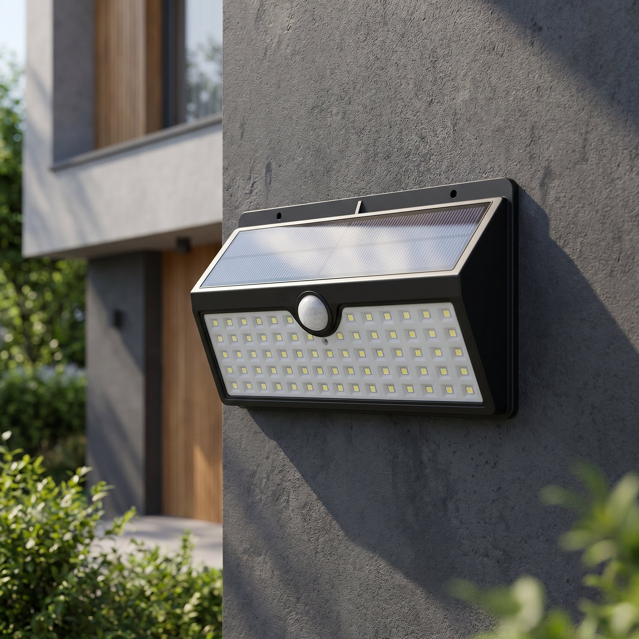 Solar LED - Außenwandleuchte mit Bewegungsmelder - Wandleuchte - Voldeva
