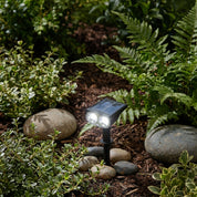 Solar LED - Erdspieß Strahler für Garten und Wege - Gartenbeleuchtung - Kaltweiß - Voldeva
