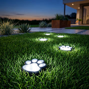 Solar LED - Gartenleuchte mit Pfoten - Design - Gartenbeleuchtung - Weißes Licht - Voldeva