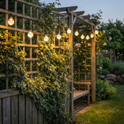 Solar LED - Lichterkette Kristallkugeln für Garten und Terrasse - Lichterkette - Voldeva