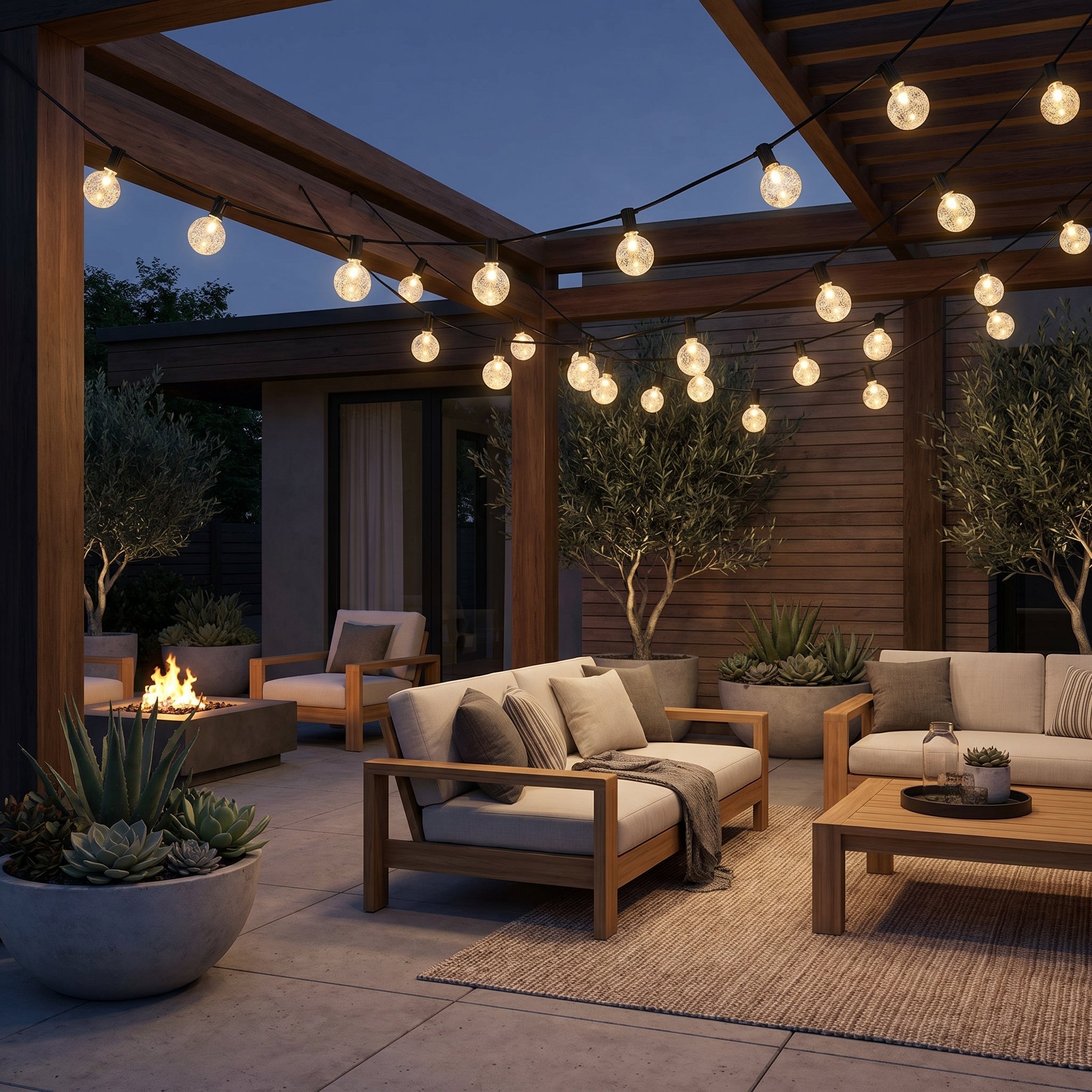 Solar LED - Lichterkette Kristallkugeln für Garten und Terrasse - Lichterkette - Voldeva