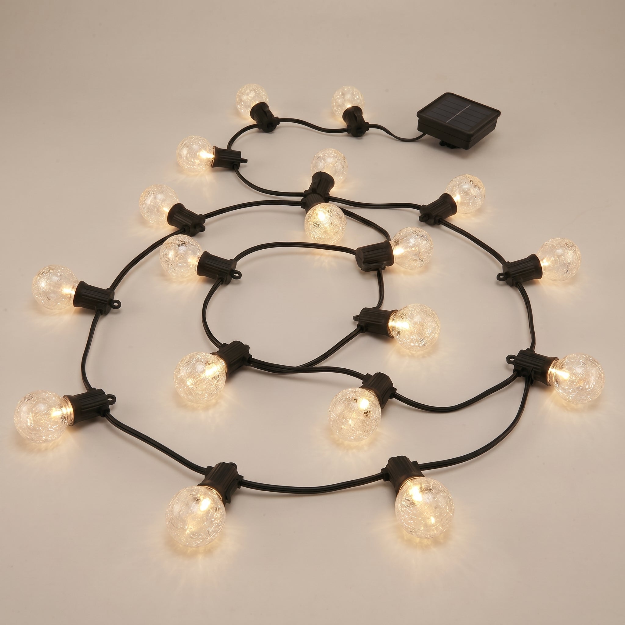 Solar LED - Lichterkette Kristallkugeln für Garten und Terrasse - Lichterkette - Voldeva