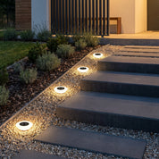 Solar LED - Rundleuchte für Terrasse und Gartenweg - Solar - LED - Leuchte - Voldeva