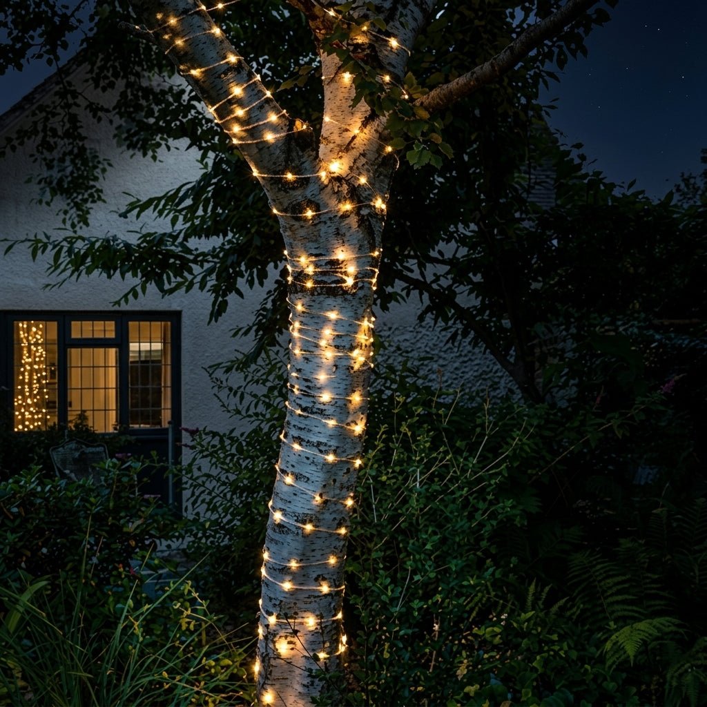 Solar Lichterkette Außen für Garten und Terrasse - Lichterkette - Warm - Voldeva