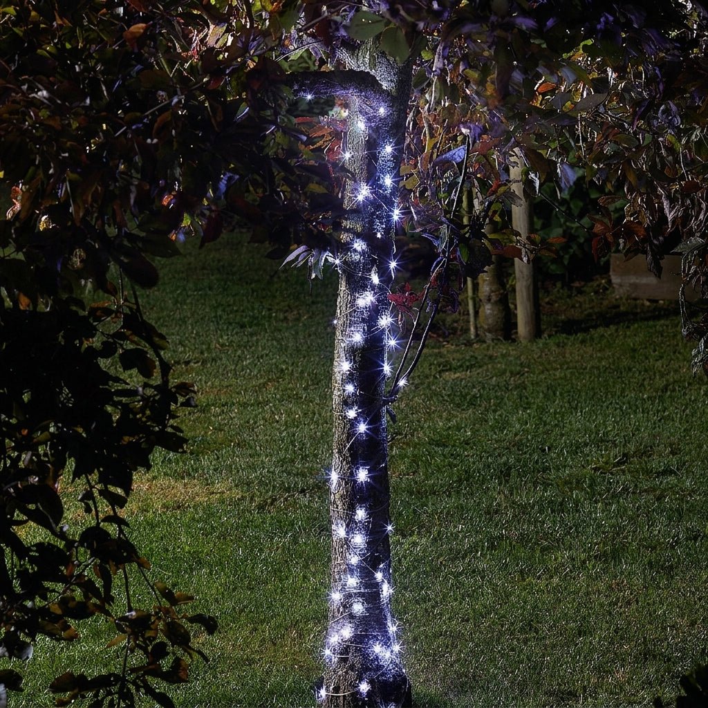 Solar Lichterkette Außen für Garten und Terrasse - Lichterkette - Weiß - Voldeva