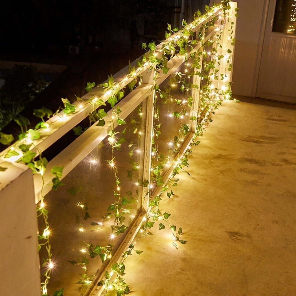 Solar - Lichterkette mit Efeublättern - Beleuchtung - 2 Meters - Voldeva