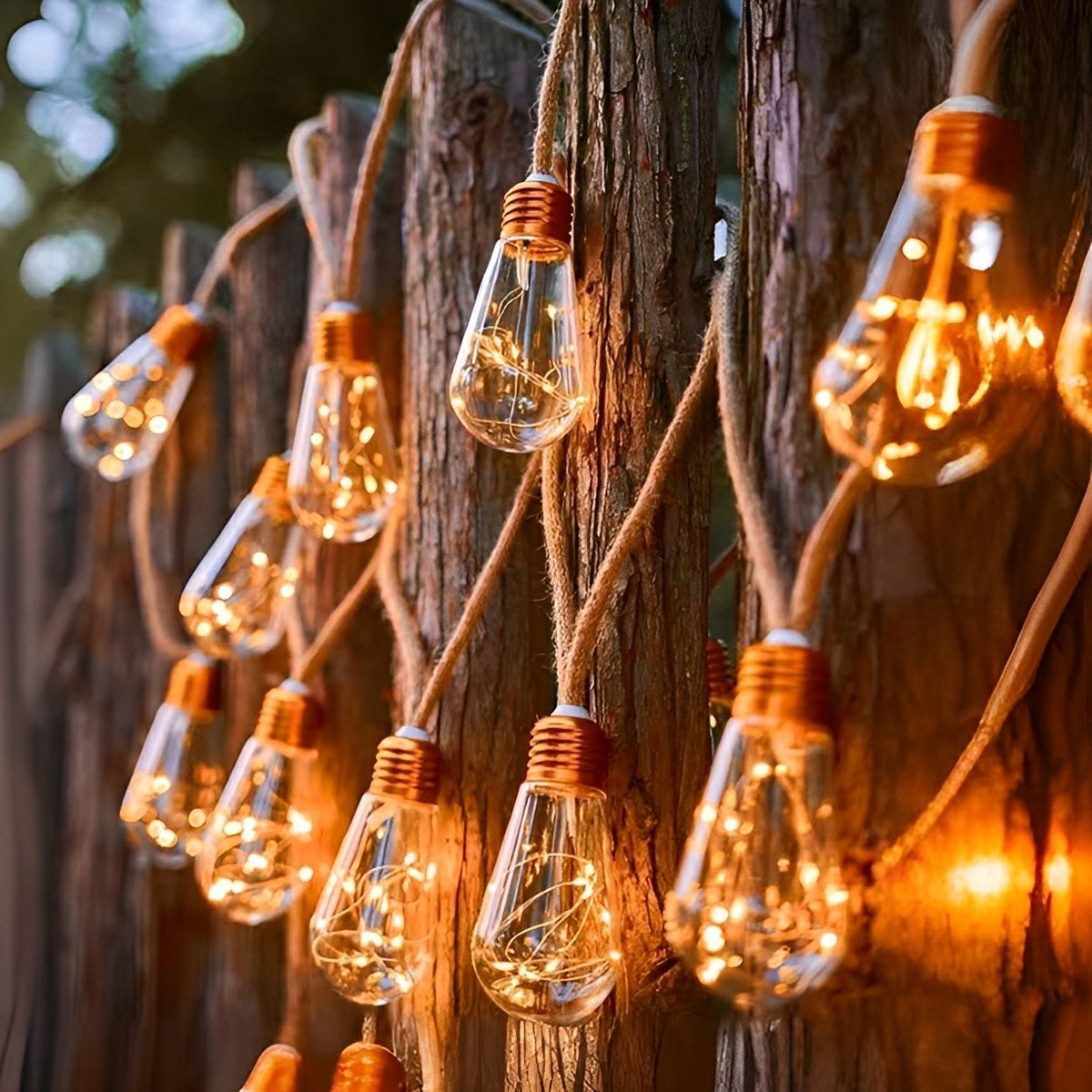 Solar Lichterkette Retro Glühbirnen Wasserdicht für Außenbereich - Lichterkette - Oval - Voldeva