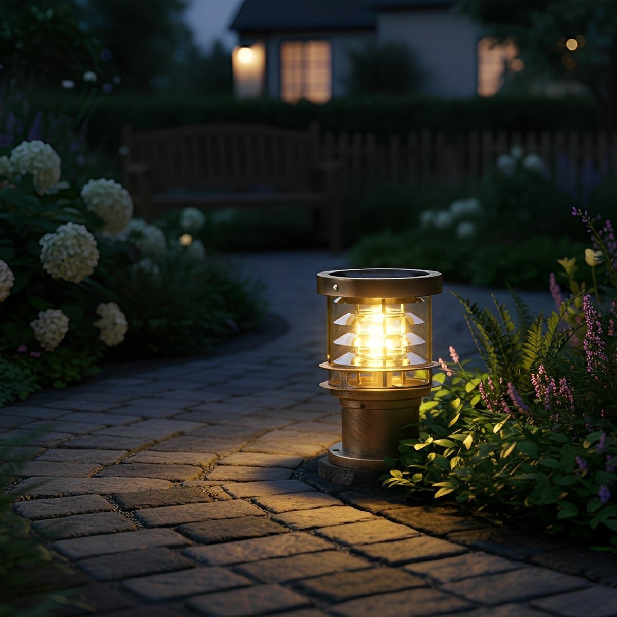 Solar - Pollerleuchte für den Gartenweg - Landscape Pathway Lighting - Bronze - Voldeva