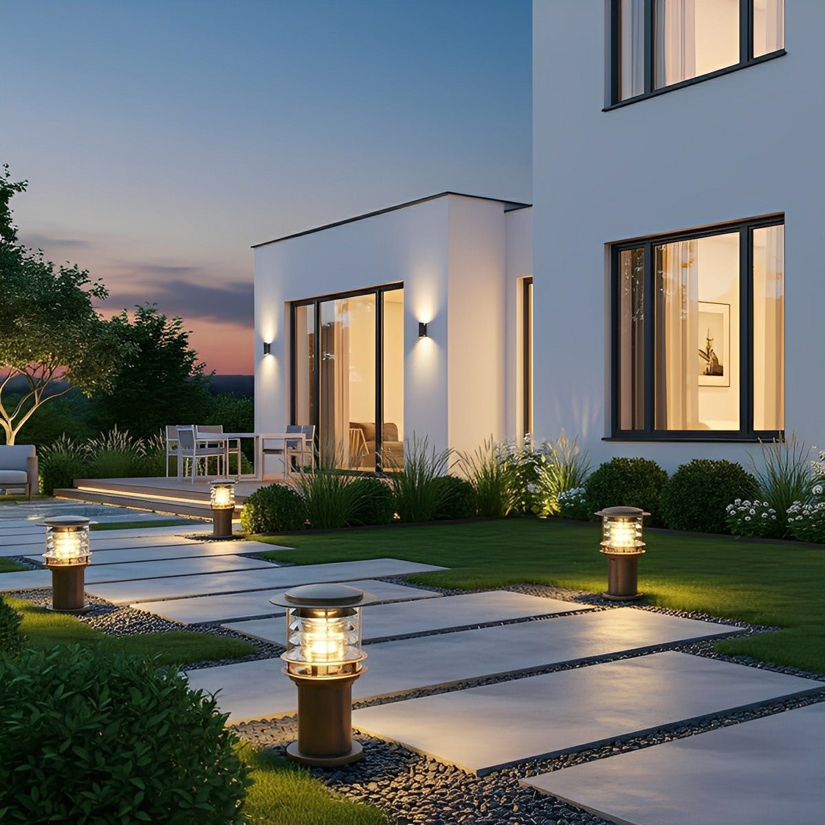 Solar - Pollerleuchte für den Gartenweg - Landscape Pathway Lighting - Bronze - Voldeva