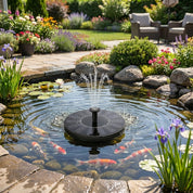 Solar Schwimmender Springbrunnen für Gartenteich und Pool - Solarpumpe - Voldeva