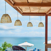 Solarbetriebene geflochtene Rattan - Pendelleuchte - Pendelleuchte - Rattan - Voldeva