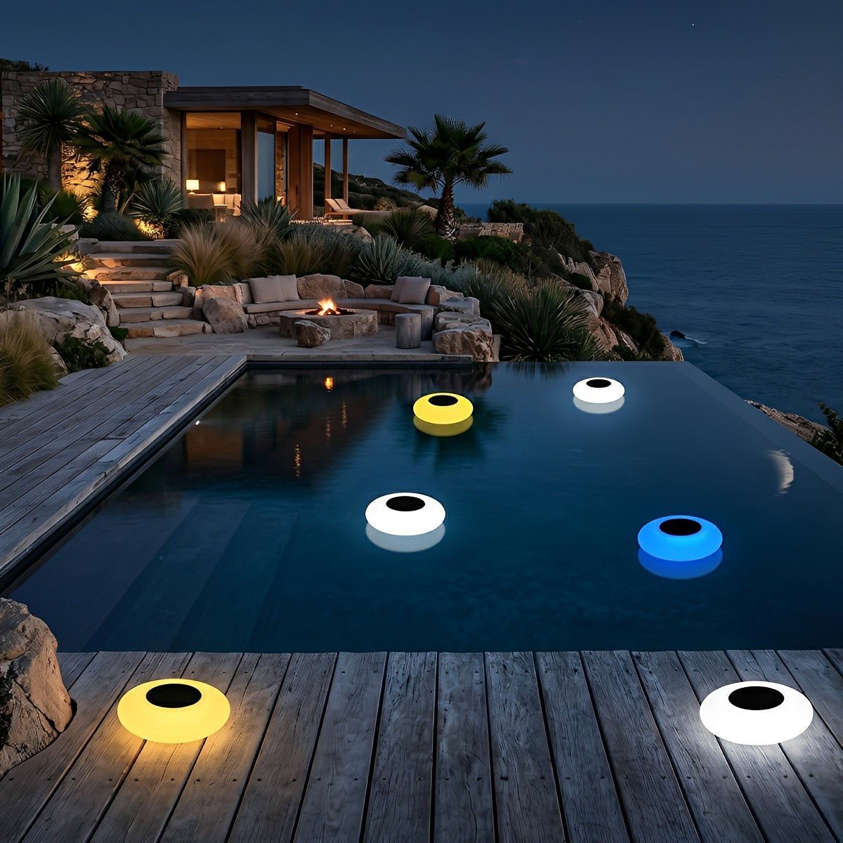 Solarbetriebene RGB - LED - Gartenleuchte - Gartenleuchte - Voldeva