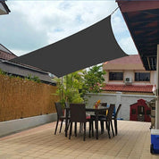 Sonnensegel Rechteckig mit UV-Schutz für Terrasse und Garten - Sonnensegel - Schwarz - Voldeva