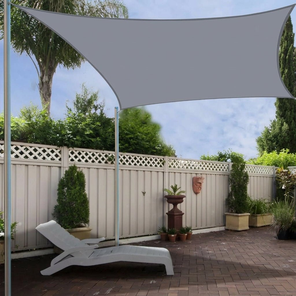 Sonnensegel Rechteckig mit UV-Schutz für Terrasse und Garten - Sonnensegel - Grau - Voldeva