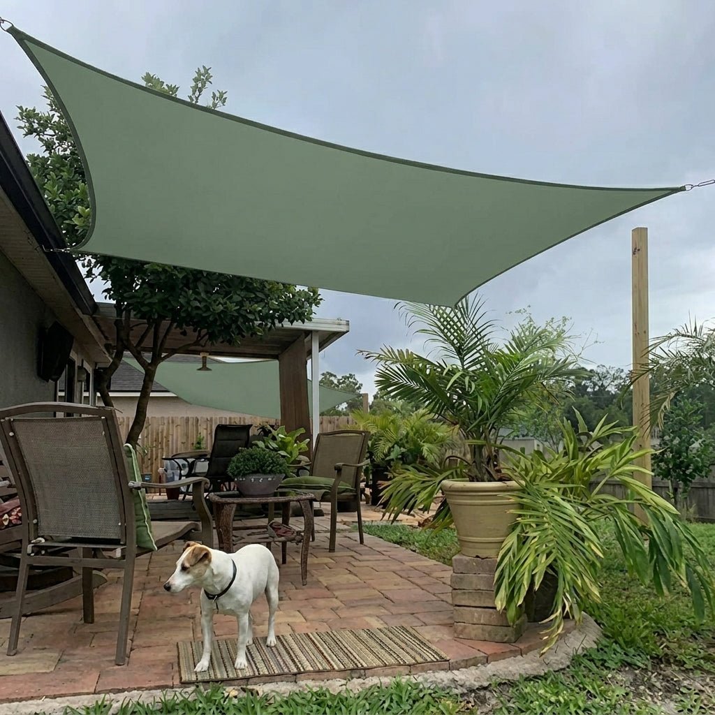 Sonnensegel Rechteckig mit UV-Schutz für Terrasse und Garten - Sonnensegel - Grün - Voldeva