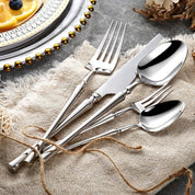 Steelio – 24 - teiliges elegantes Edelstahl - Besteckset - Besteckset - Voldeva