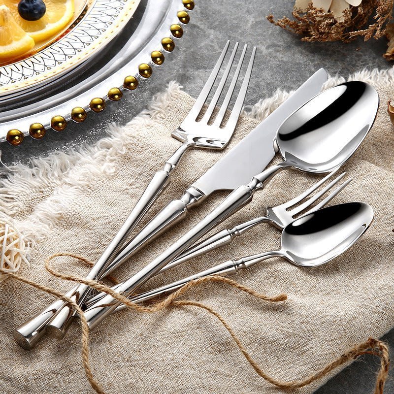 Steelio – 24 - teiliges elegantes Edelstahl - Besteckset - Besteckset - Voldeva