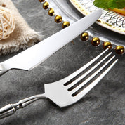 Steelio – 24 - teiliges elegantes Edelstahl - Besteckset - Besteckset - Voldeva