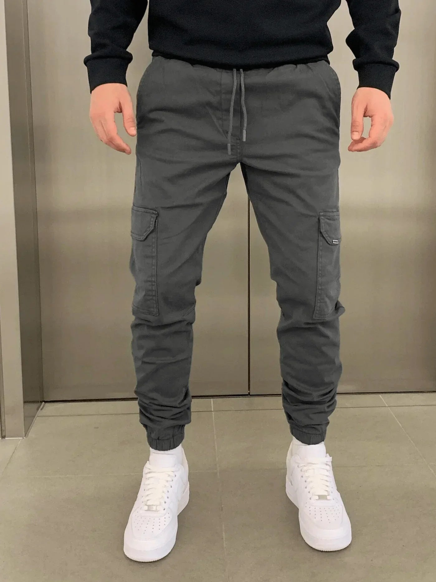 Stefano - Bio - Baumwolle Stretch - Cargohose - Voldeva
