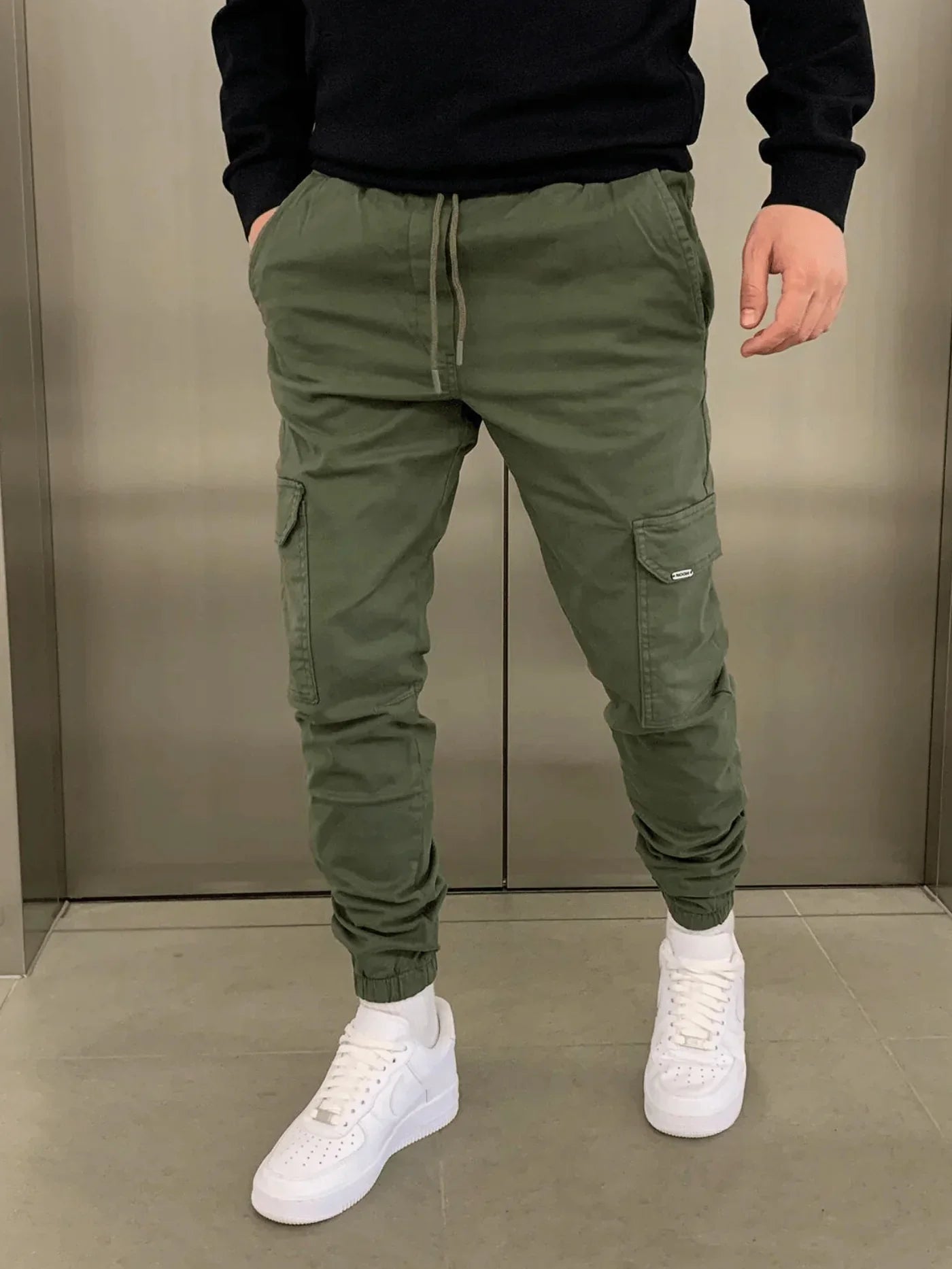 Stefano - Bio - Baumwolle Stretch - Cargohose - Voldeva